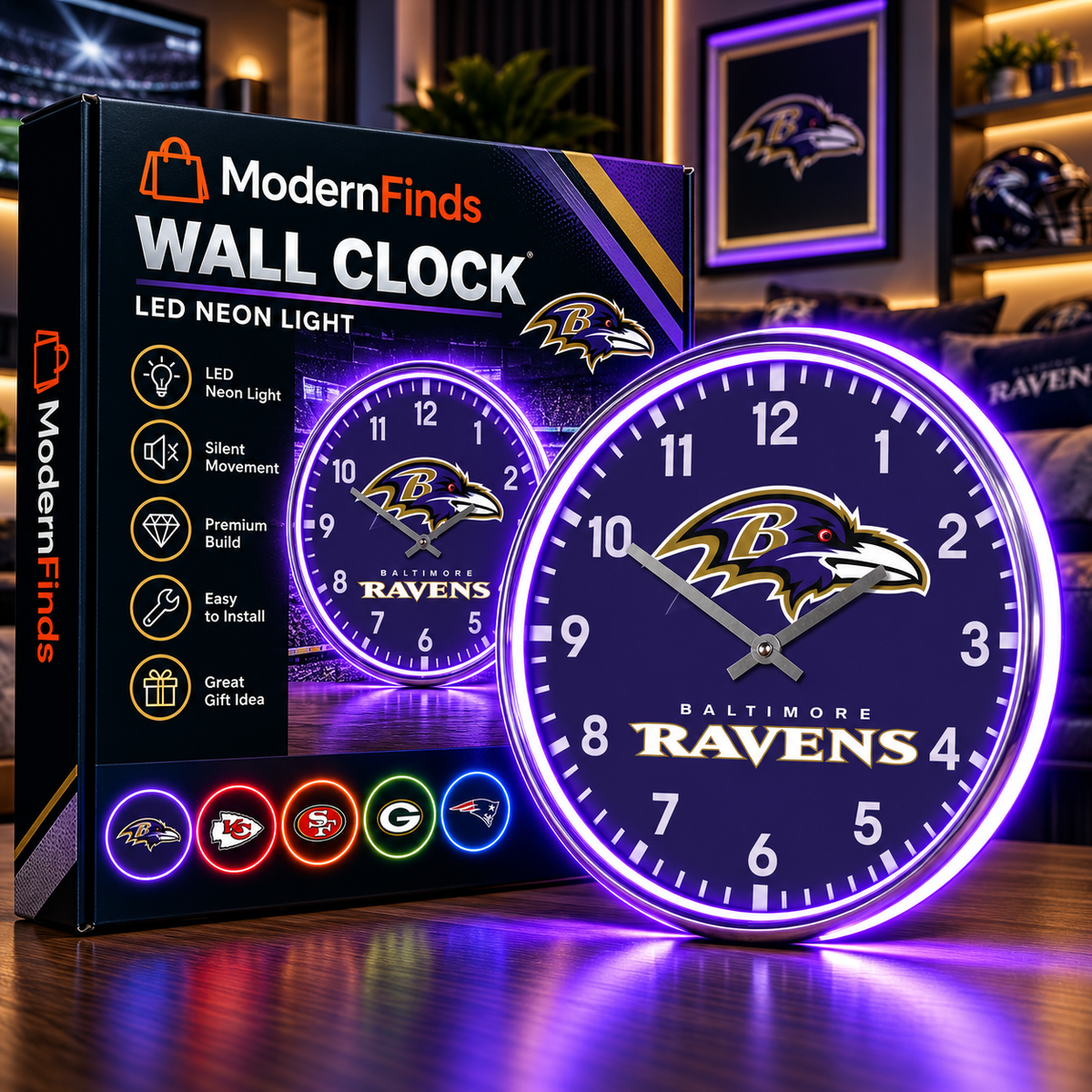 Football Wall Clock