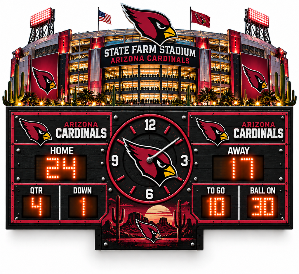 Football Scoreboard Wall Clock
