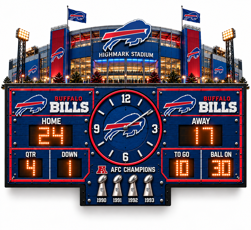 Football Scoreboard Wall Clock