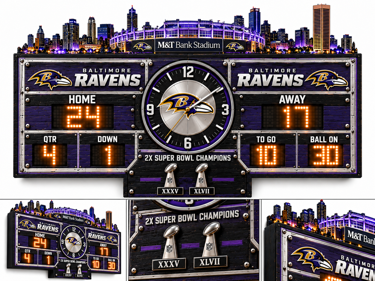 Football Scoreboard Wall Clock