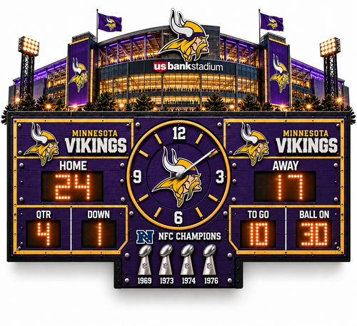 Football Scoreboard Wall Clock