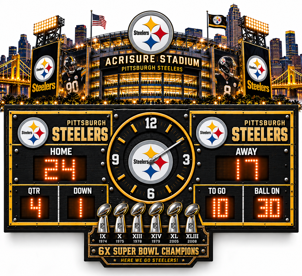 Football Scoreboard Wall Clock