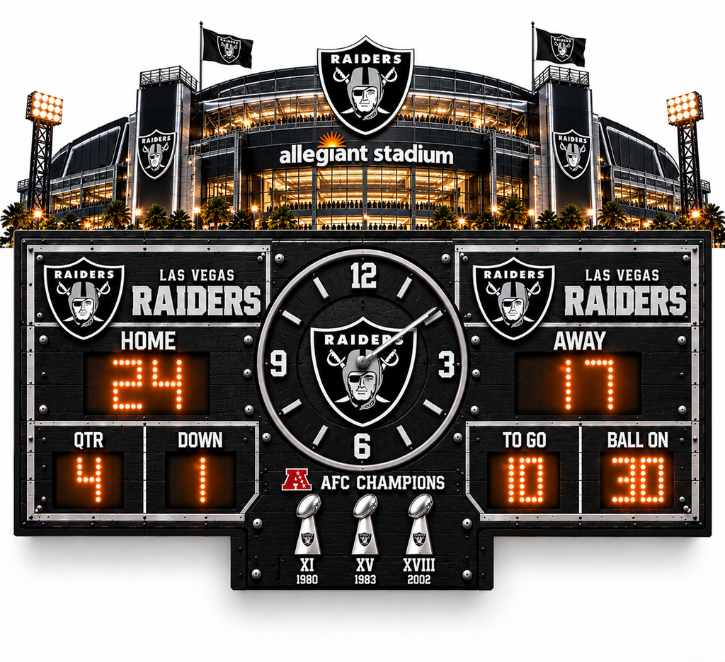 Football Scoreboard Wall Clock