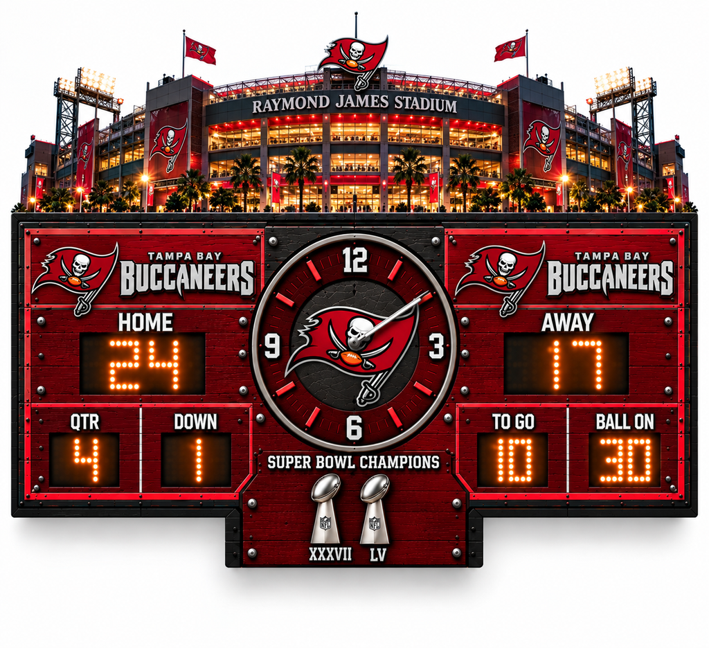 Football Scoreboard Wall Clock